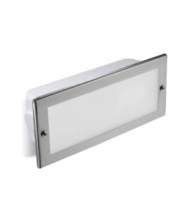 Outdoor Recessed Wall Light Stainless Steel 1x E27 23.5cm IP44