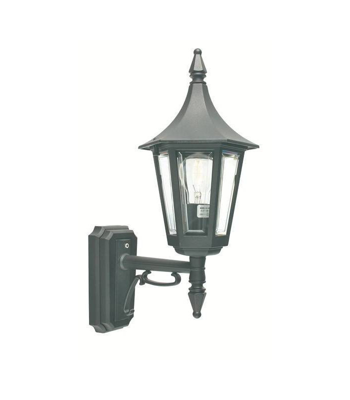 1 Light Outdoor Wall Lantern Light Black IP44, E27
