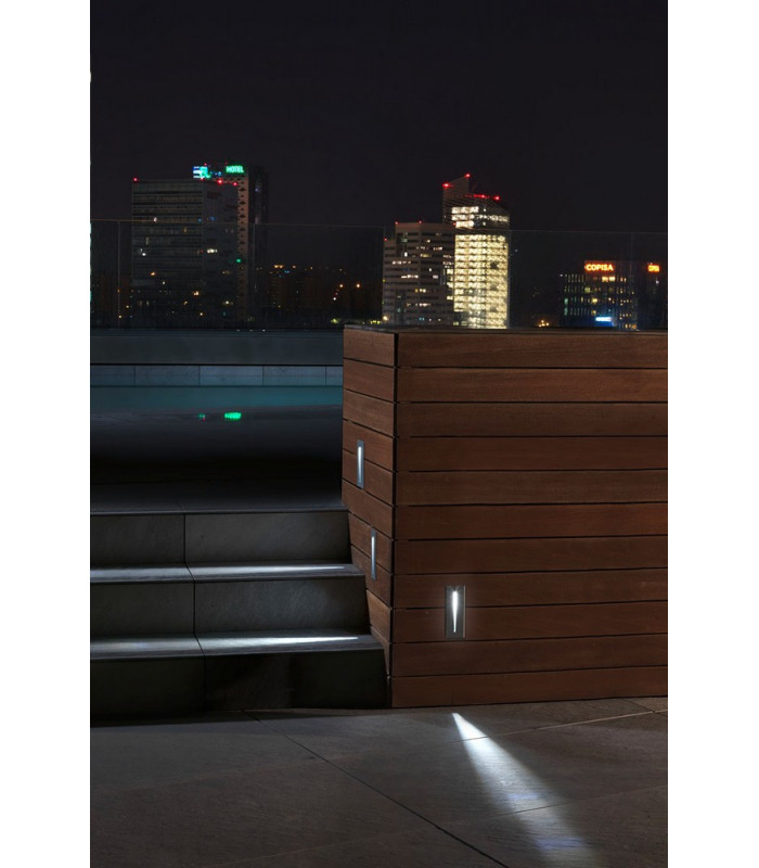 Outdoor LED Recessed Wall Light Grey 162lm 3000K IP54