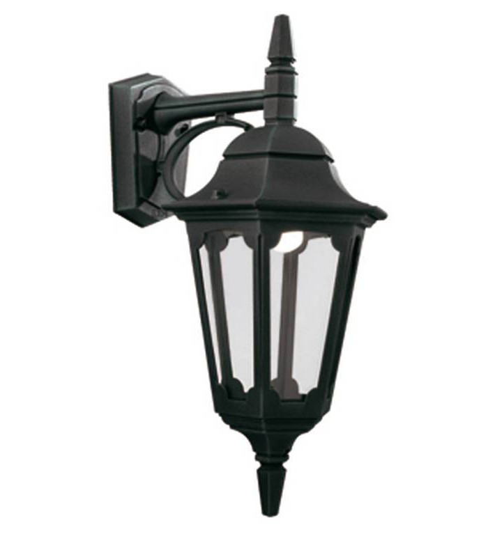 1 Light Outdoor Wall Lantern Light Black IP44, E27