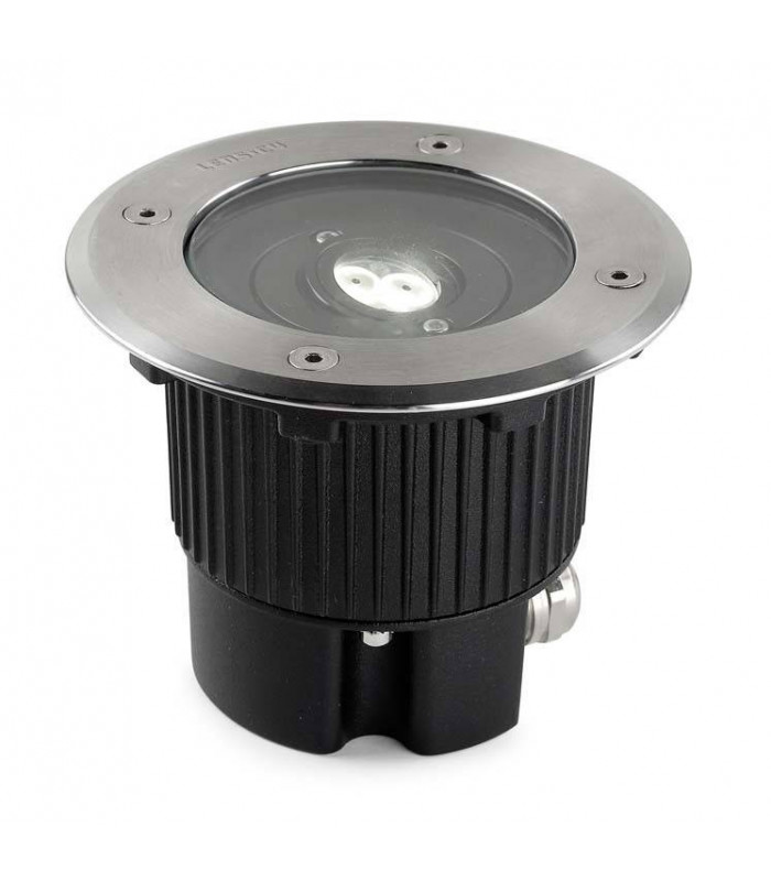 Outdoor LED Recessed Ground Uplight Stainless Steel Polished 12.5cm 549lm 4000K IP67