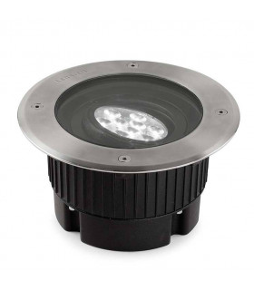 Outdoor LED Recessed Ground Uplight Stainless Steel Polished 18.4cm 1566lm 3000K IP67