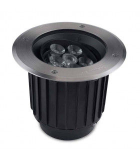 Outdoor LED Recessed Ground Uplight Stainless Steel Polished 18.5cm 1777lm 10deg. 4000K IP67
