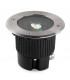 Outdoor LED Recessed Ground Uplight Stainless Steel Polished DMX Dimming 12.5cm 240lm 25deg. RGB IP67