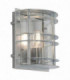 1 Light Outdoor Flush Wall Light Galvanised IP55, E27