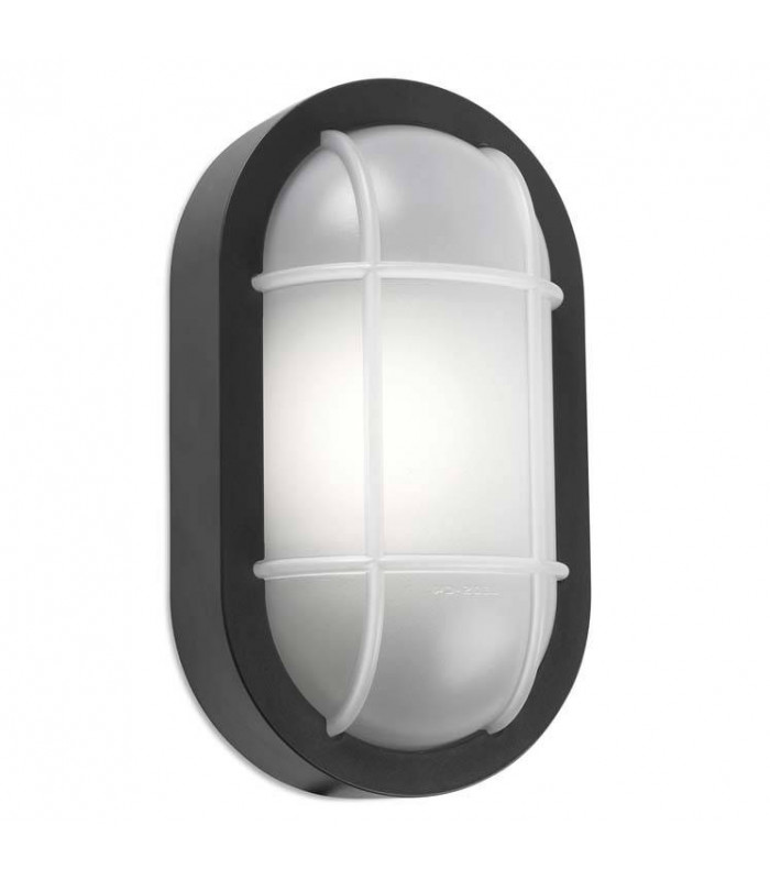 Outdoor LED Bulkhead Wall Light Grey White 701lm 3000K IP65
