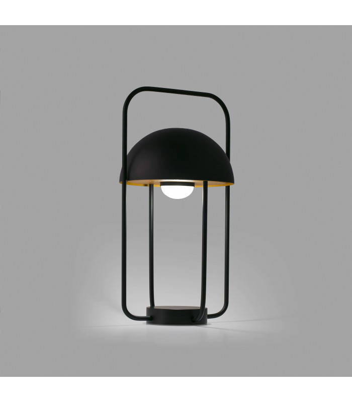LED Black / Gold Portable Lamp 3W 2700K