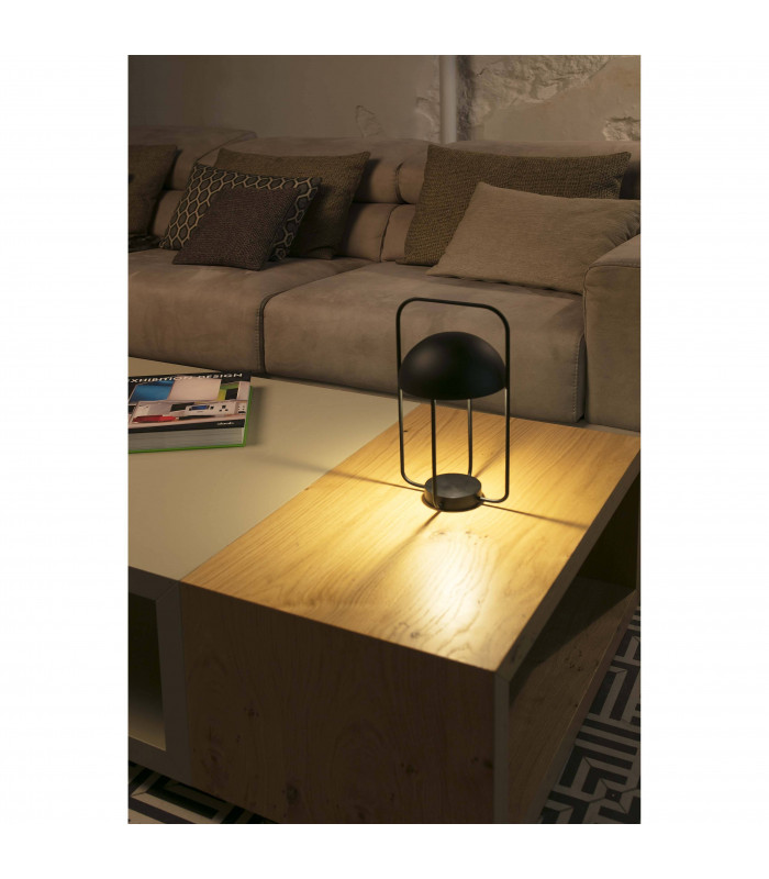 LED Black / Gold Portable Lamp 3W 2700K