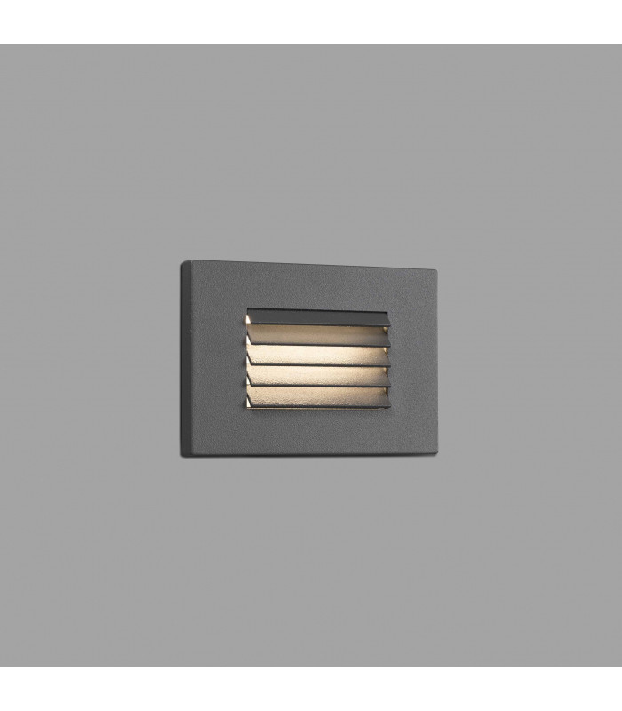 Outdoor LED Recessed Wall Light Grey 5W 3000K IP65