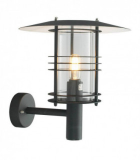 1 Light Outdoor Wall Lantern Light Black IP54, E27