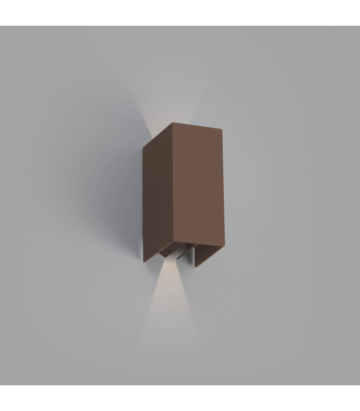 Outdoor LED Up Down Wall Lamp Rust Brown 6W 3000K IP54