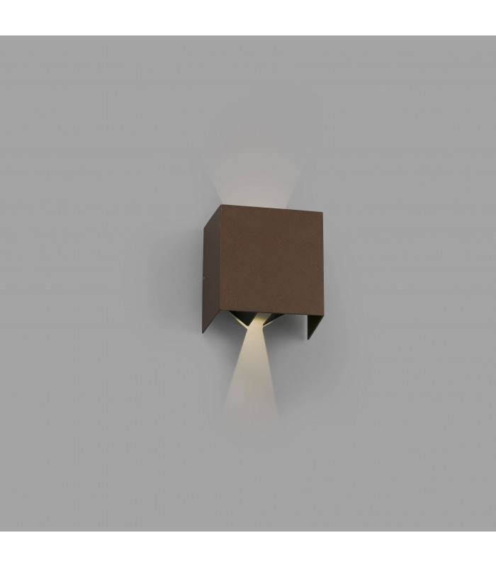 Outdoor LED Up Down Wall Lamp Rust Brown 6W 3000K IP54