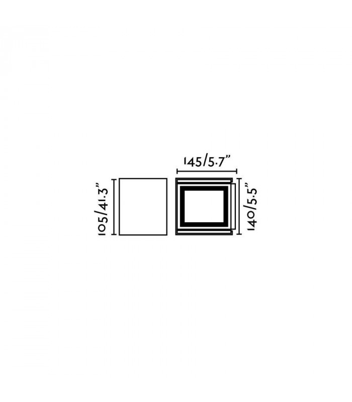Outdoor LED Up Down Wall Lamp Rust Brown 6W 3000K IP54