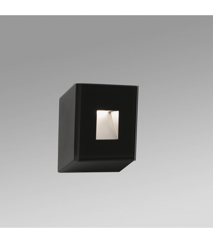 Outdoor LED Recessed Wall Light Black 2W 2700K IP65