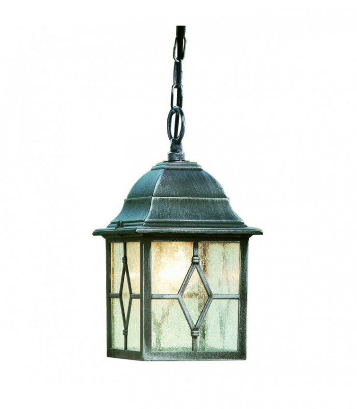 1 Light Outdoor Ceiling Pendant Light Black, Silver, E27