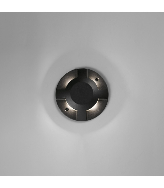 Outdoor LED Recessed Ground Light Black 4x 3W 3000K IP67