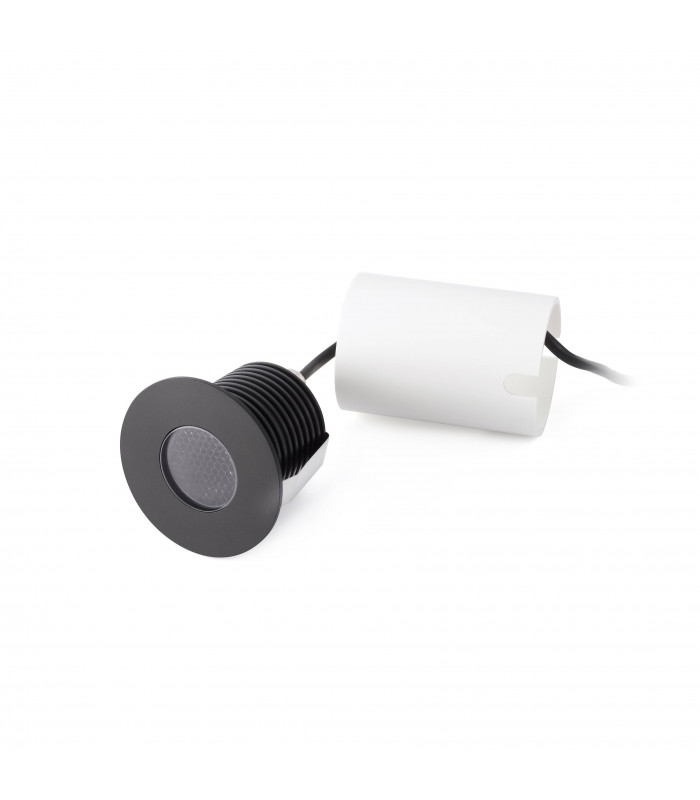 Outdoor LED Recessed Ground Lamp Anodized Black 2W 3000K IP67