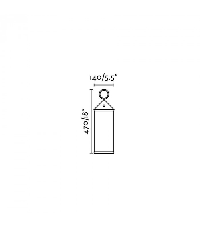 Outdoor LED Wall Lantern Dark Grey Portable 2W IP54