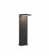 Outdoor Dark Grey Bollard Solar Panel Light IP54