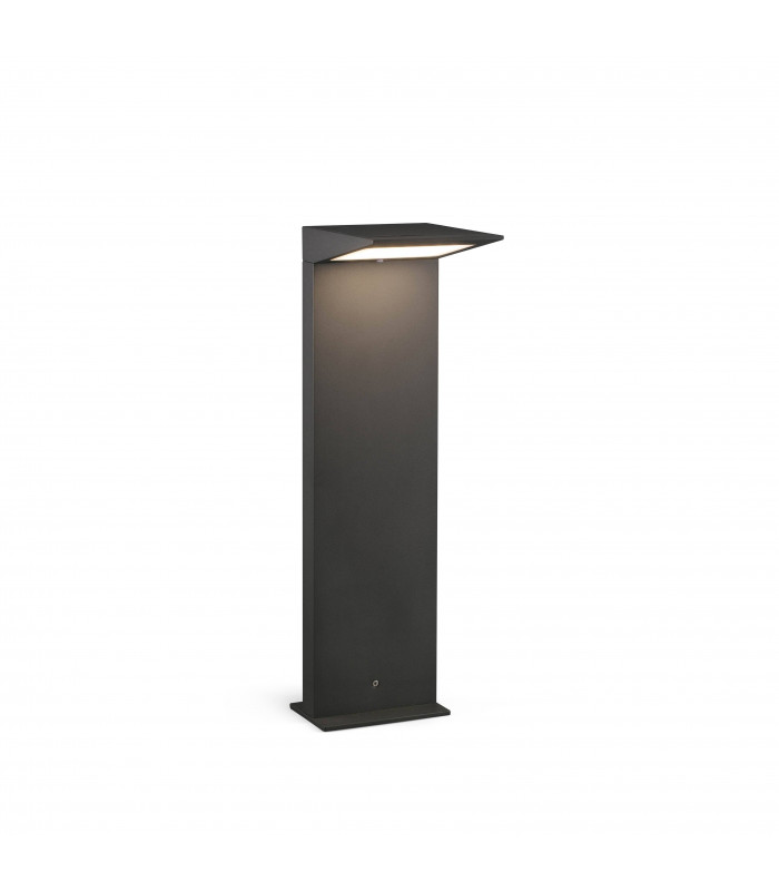 Outdoor Dark Grey Bollard Solar Panel Light IP54