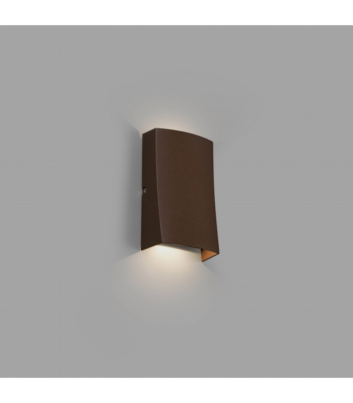 Outdoor LED Rust Brown Up Down Wall Light 6W 3000K IP54