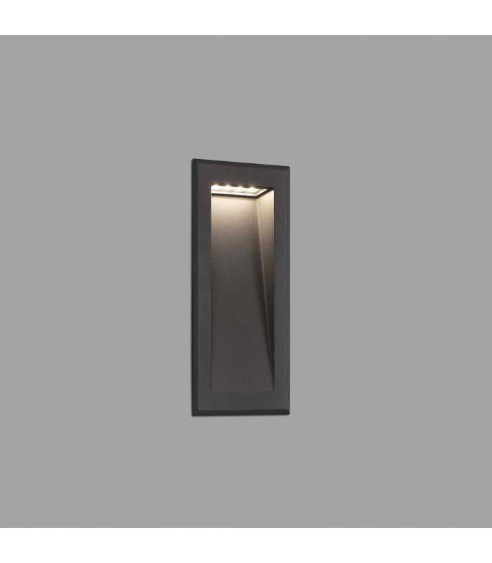Outdoor Led Dark Grey Recessed Wall Lamp IP65