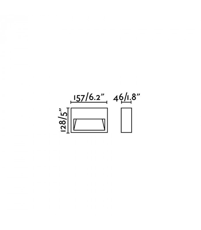 Outdoor Surface Mounted LED Wall Lamp Rust 3W 3000K IP54