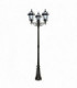 3 Light Outdoor Lamp Post Rustic Brown IP43, E27