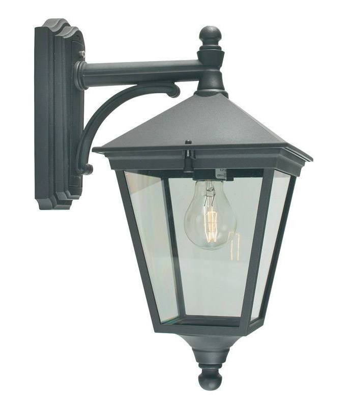 1 Light Outdoor Wall Lantern Light Black IP54, E27