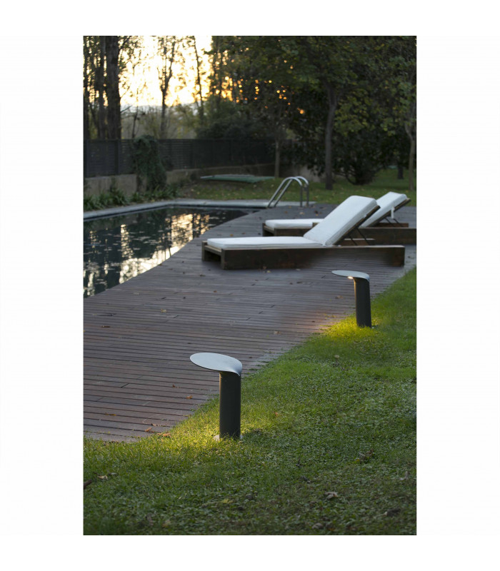 Outdoor LED Dark Grey Bollard Pedestal Lamp 18W 3000K IP65