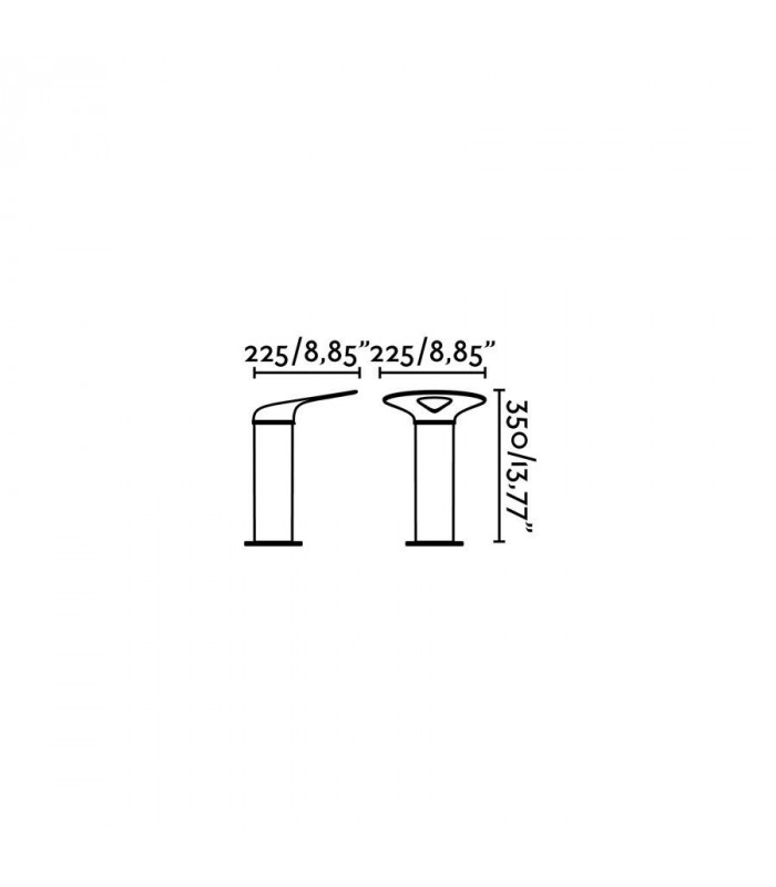Outdoor LED Dark Grey Bollard Pedestal Lamp 18W 3000K IP65