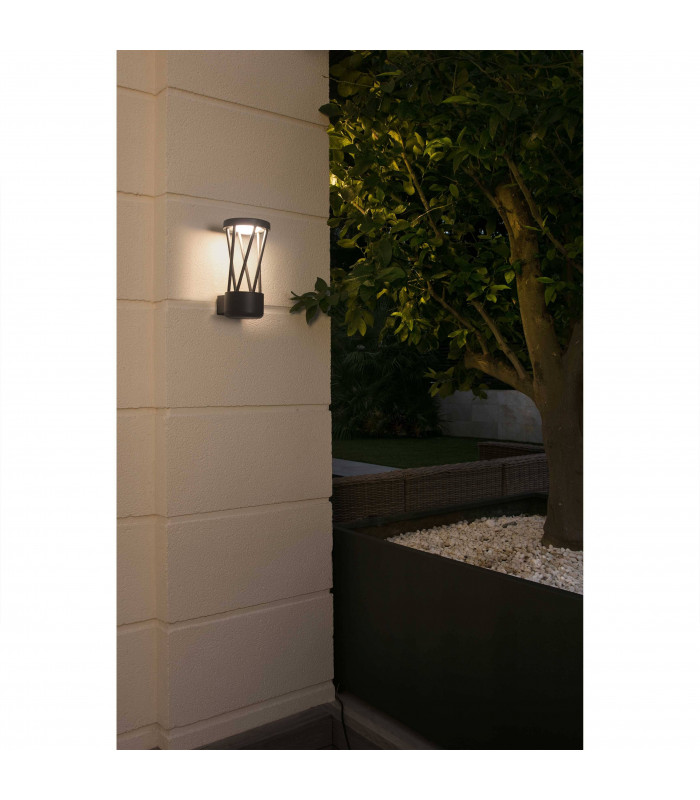 Outdoor Led Dark Grey Wall Light 10W 3000K IP65