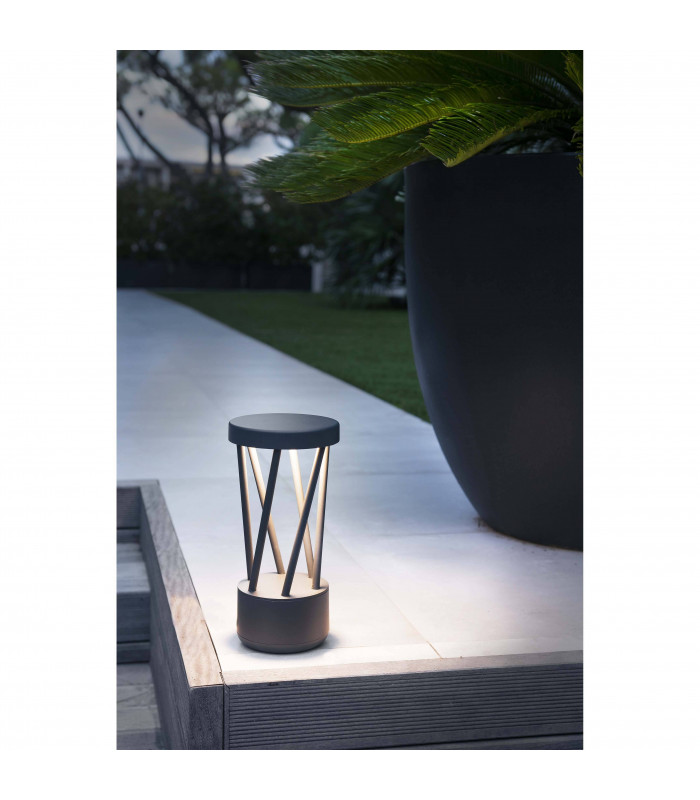Outdoor Led Dark Grey Pedestal Lamp 10W 3000K IP65