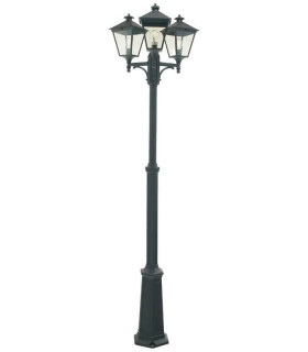 Outdoor Triple Lamp Post, E27