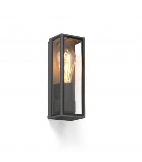 Outdoor Box Wall Lamp Dark Grey 1x E27 IP65