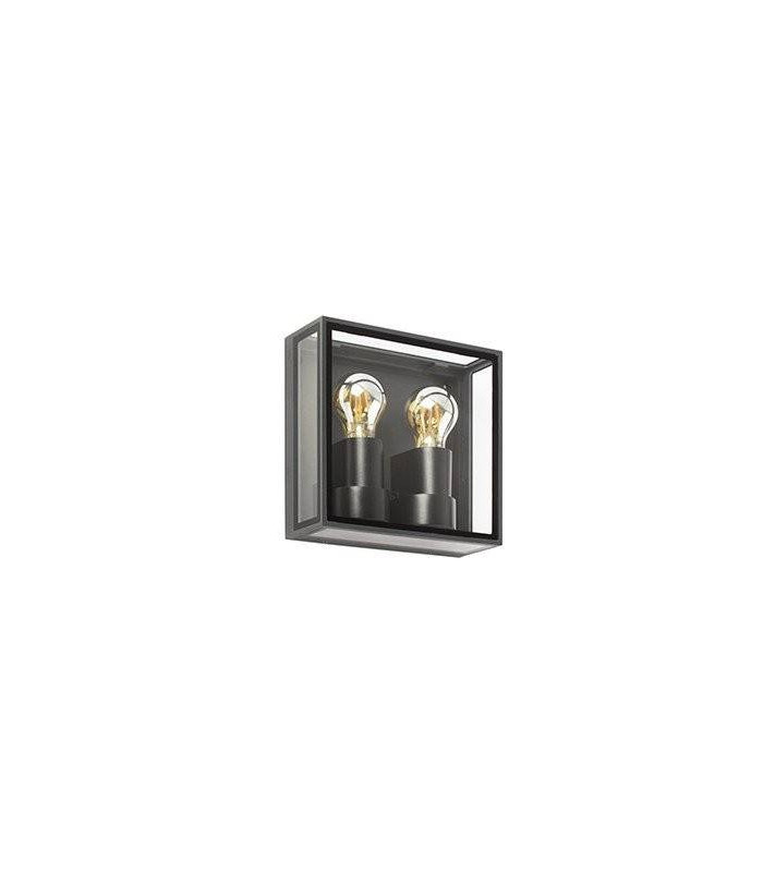 Outdoor Box Wall Lamp Dark Grey 2x E27 IP65