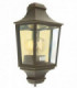 1 Light Outdoor Wall Half Lantern Light Black IP65, E27