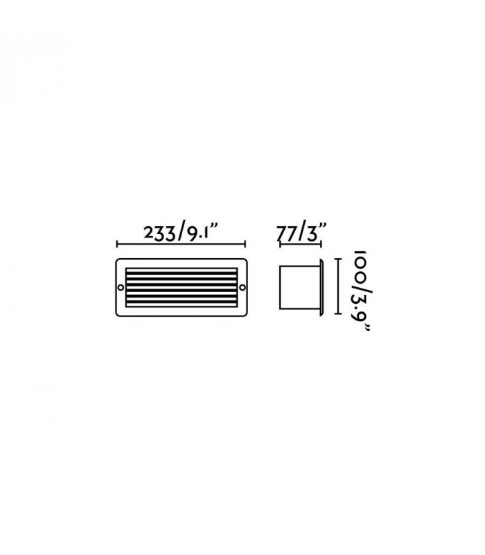 Outdoor LED Recessed Wall Light Dark Grey 5W 3000K IP54