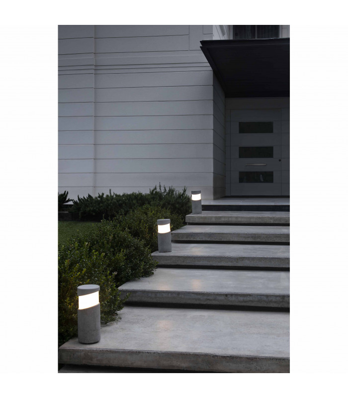 Outdoor Bollard Pedestal Light Concrete 1x E27 IP65