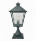 1 Light Outdoor Pedestal Lantern Black IP54, E27
