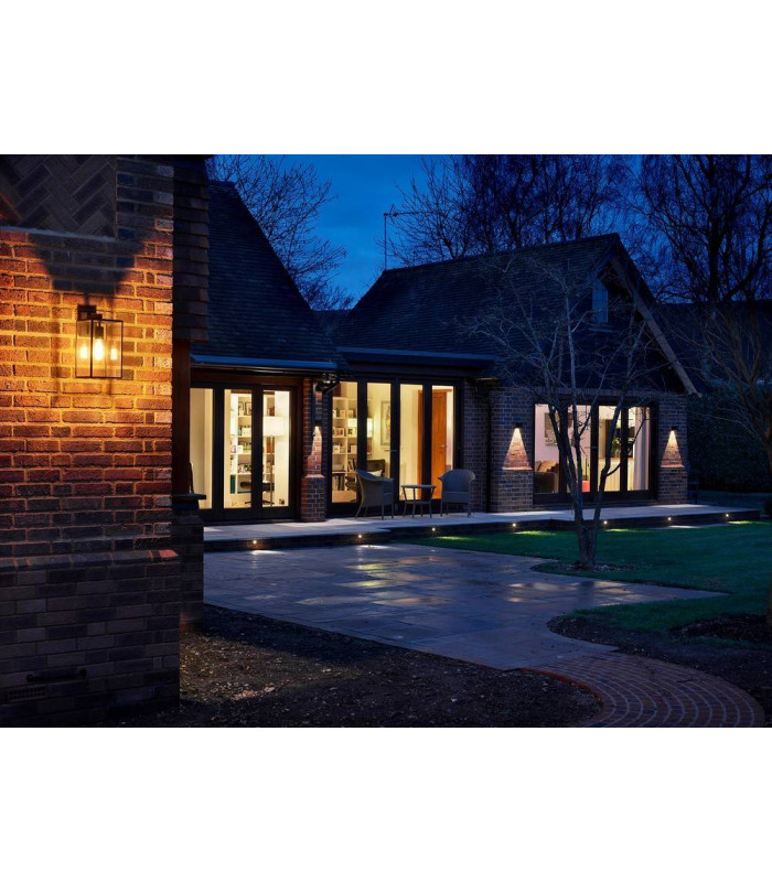Outdoor Wall Light Textured Black IP23, E27
