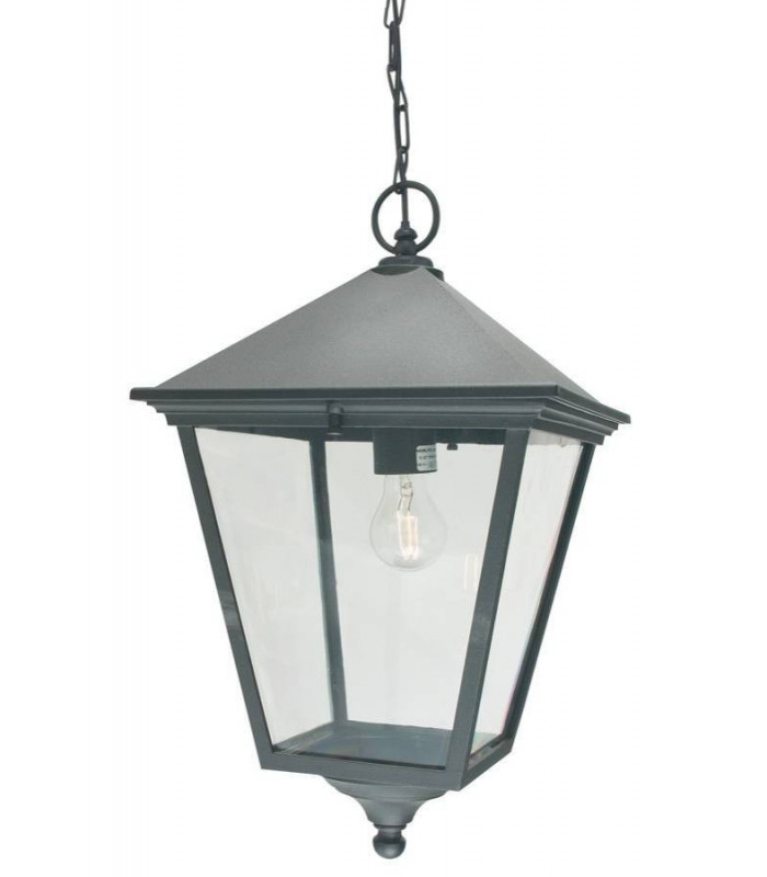 1 Light Outdoor Ceiling Chain Lantern Black IP54, E27