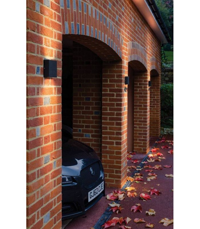 LED Outdoor Wall Light Textured Grey IP54