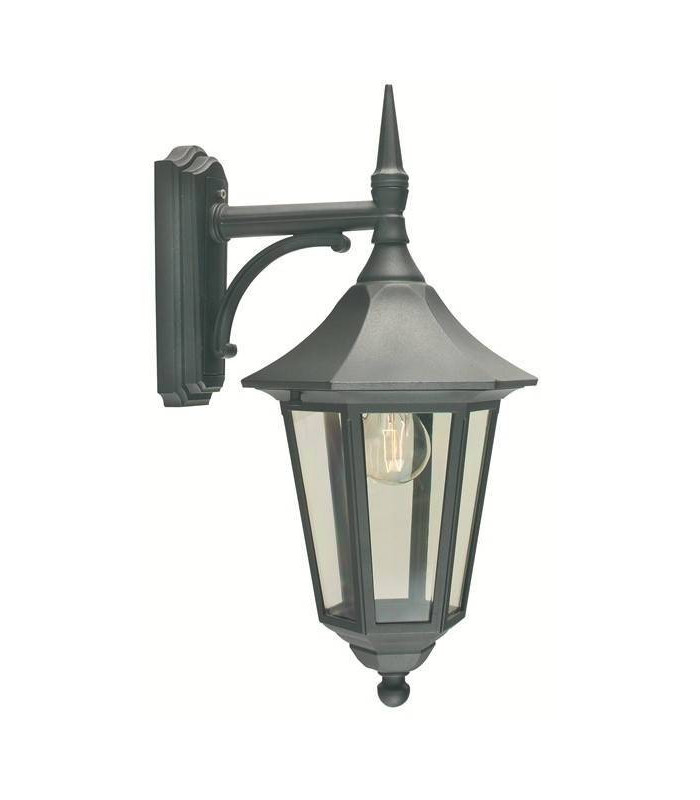 1 Light Outdoor Wall Lantern Light Black IP54, E27