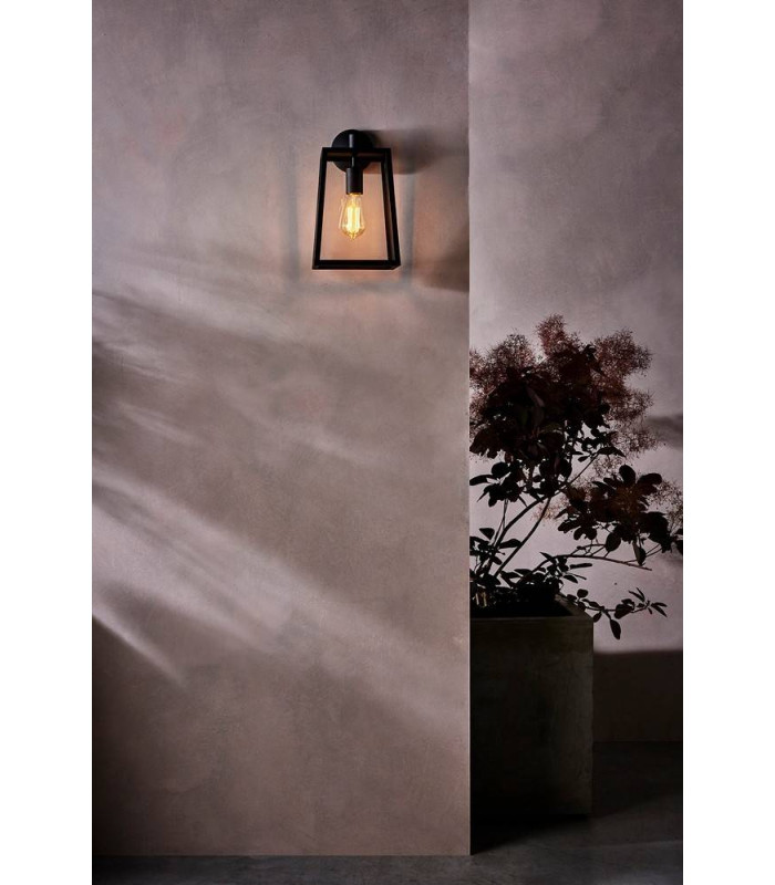 Outdoor Wall Light Textured Black IP23, E27