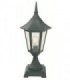 1 Light Outdoor Pedestal Lantern Black IP54, E27
