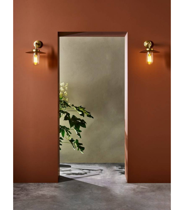 LED Outdoor Wall Light Coastal Brass IP44, E27