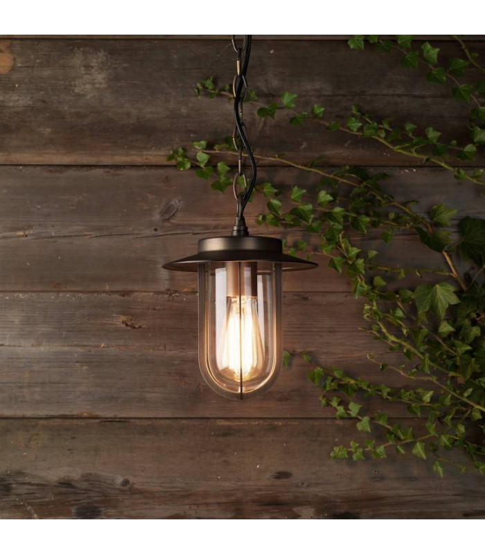 Outdoor Pendant Light Bronze IP44, E27
