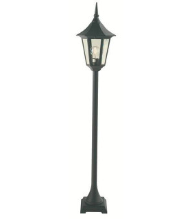 1 Light Outdoor Bollard Lantern Black IP54, E27