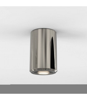 Outdoor Round Surface Mounted Downlight Surface Polished Nickel IP44, GU10